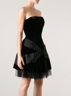Red Valentino Bow Detailed Strapless Dress