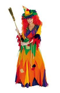 Halloween Damen Kostm Hexe Kunterbunt als Magierin an Karneval 42 Spielzeug