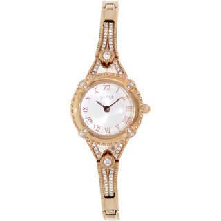 Guess Women's U0135L3 Rose Gold Stainless Steel Quartz Watch with Silver Dial Guess Women's Guess Watches