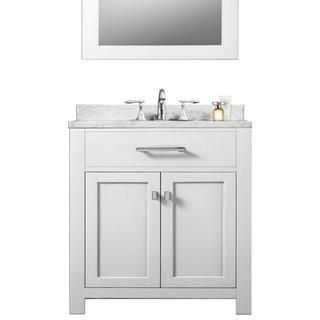 Madison Solid White Single Sink Bathroom Vanity Water Creation Bathroom Vanities