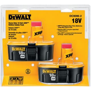 DEWALT 18V XRP Battery Combo Pack, Model# DC9096-2  Power Tool Batteries
