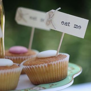 'eat me', 'i do' or 'drink me' tags by the wedding of my dreams