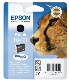 Epson T0711 Tintenpatrone Gepard, Singlepack, schwarz Bürobedarf & Schreibwaren