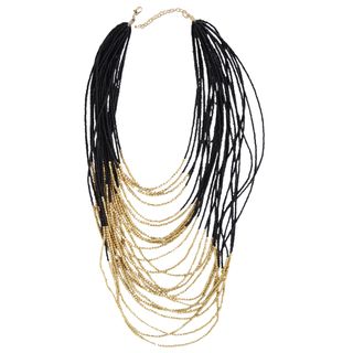 NEXTE Jewelry Black and Goldtone Bead 24 strand Necklace NEXTE Jewelry Fashion Necklaces