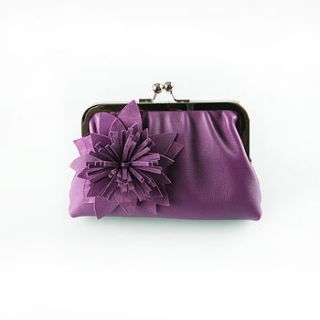 amelia leather clutch bag limited edition by caramel designs