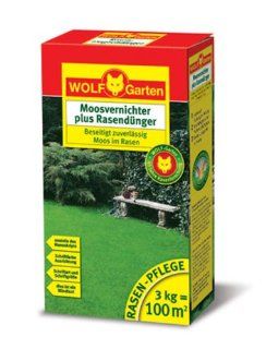 WOLF Garten Moosvernichter und Rasendnger LW 100 fr 100 qm Garten