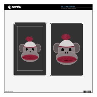 Sock Monkey Decal For Kindle Fire