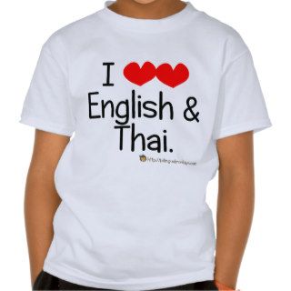 “I love English and Thai” Kid's T shirt