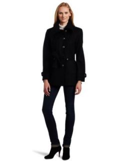 Nautica Women's Button Front Jacket, Black, Small Outerwear