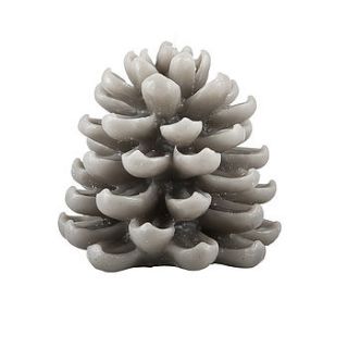 dove grey pine cone candle by drift living
