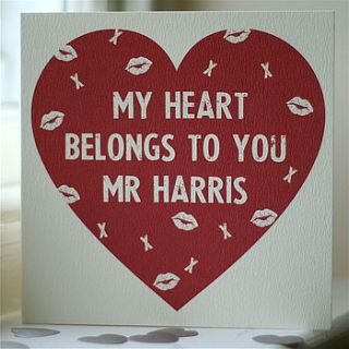 my heart belongs to valentine card by ditto