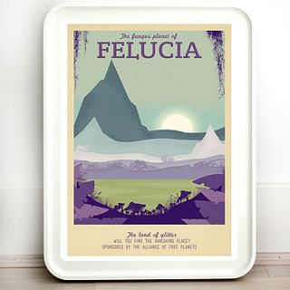 star wars felucia retro travel print by teacup piranha