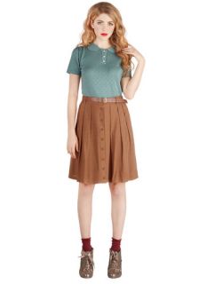 Nutmeg Latte Skirt  Mod Retro Vintage Skirts