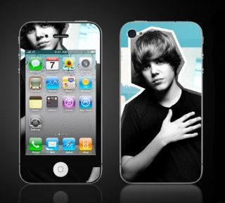 iPhone 4 Justin Bieber #3 Never Say Never My World 2.0 Vinyl Skin kit fits 4th generation apple iPhone decal cover Skins case. 
