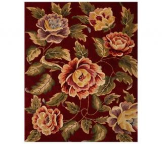 Royal Palace Floral Oasis 76x96 Handmade Wool Rug —