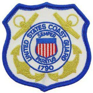 U.S. Coast Guard Semper Paratus Patch White & Blue 3" Patio, Lawn & Garden