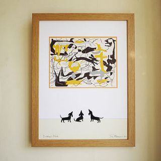 dachshund pollock print by poochcards of london pooch