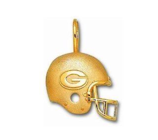 14K Real Gold NFL Green Bay Packers Helmet Charm Pendant Jewelry