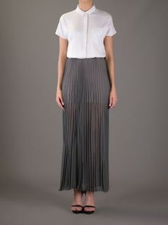 Aviù Long Pleated Skirt