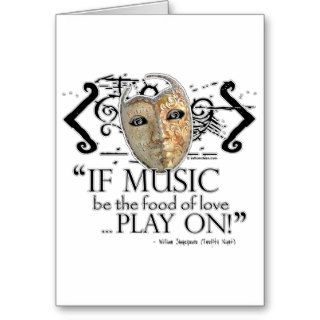 Twelfth Night Music Quote Greeting Card