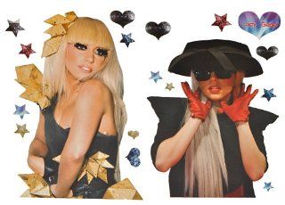 XL Set Wandtattoo / Sticker   Lady Gaga Stefani Germanotta Musik Pop Sngerin   Wandsticker Aufkleber Spielzeug