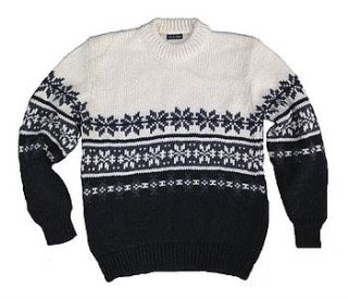 men's moritz hand knitted snowflake jumper by lily & albert