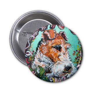 Wire Fox Terrier Antique Portrait Buttons