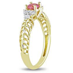 Miadora 14k Yellow Gold 1/2ct TDW Pink and White Diamond Ring (H I, I1 I2) Miadora Diamond Rings
