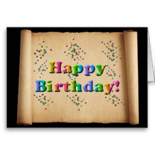 Happy Birthday Scroll Card