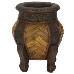 Decorative Rounded Wood Planters (Set of 2) Nearly Natural Accent Pieces