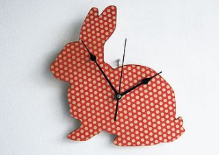 polka dot bunny clock by studio thirty two
