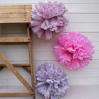 party or wedding pom pom decorations by sparks living
