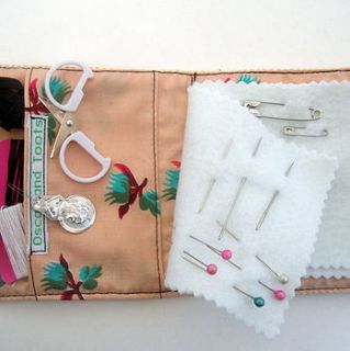 personalised needle and sewing case by oscar & toots