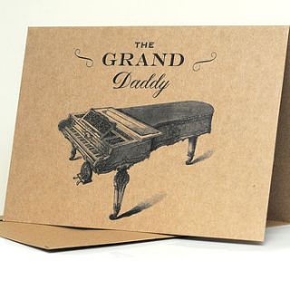 grand daddy piano card by papergravy