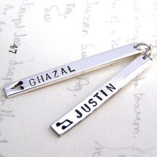 personalised hand pierced pendant by soremi