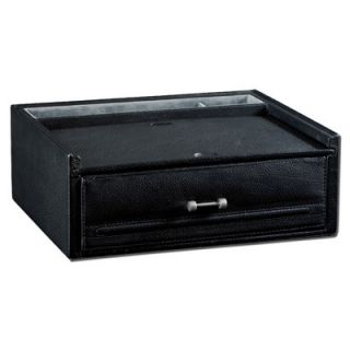 Ragar Valet / Watch Box in Genuine Black Leather