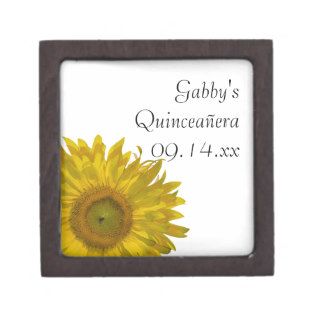 Yellow Sunflower Quinceanera Gift Box Premium Keepsake Boxes