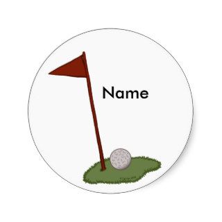 Golf Flag Round Sticker