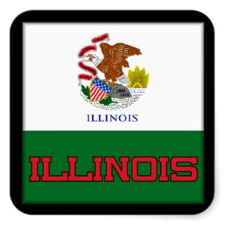 Illinois State Flag Sticker