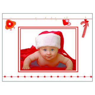 24 personalised christmas cards washing line by baby says hello