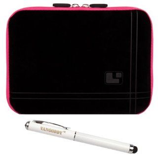 Pink Trim SumacLife Bubble Padded Microsuede Sleeve Protective Carrying Case for Apple iPad Mini 7.9 inch Display Tablet (16GB 32GB 64GB) + Executive Laser Pointer Stylus Pen with LED Light Computers & Accessories