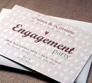 personalised engagement party invitation by molly moo designs