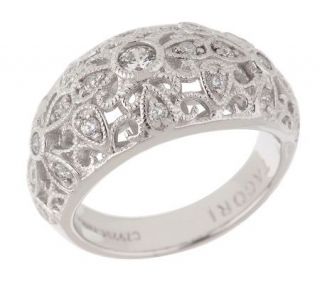 Tacori Epiphany Diamonique Lace Design Domed Band Ring —