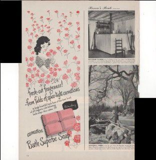 Carnation Bath Superbe Soap Fresh Cut Fragrance From Fields Of Spice Light Carnations 1946 Vintage Antique Advertisement  Other Products  