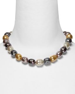 Majorica Man made Pearl Necklace in Multi Color, 17"'s