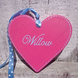 personalised name heart by giddy kipper