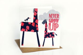 never grow up card by allihopa