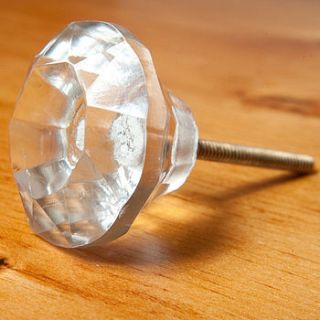 clear glass door knob by the orchard