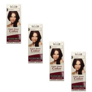 CoSaMo Love Your Color 779 Dark Brown Non Permanent Hair Color (Pack of 4) CoSaMo Hair Color