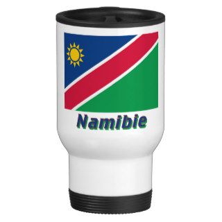 Drapeau Namibie avec le nom en français Mug